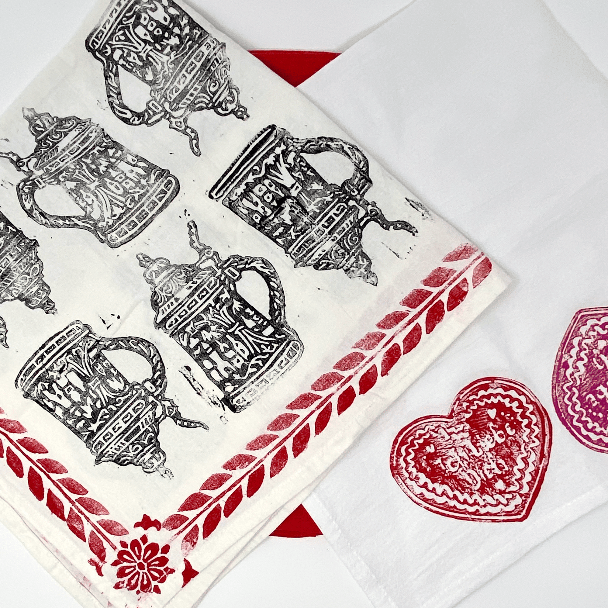 German Beer Stein Flour Sack Tea Towels