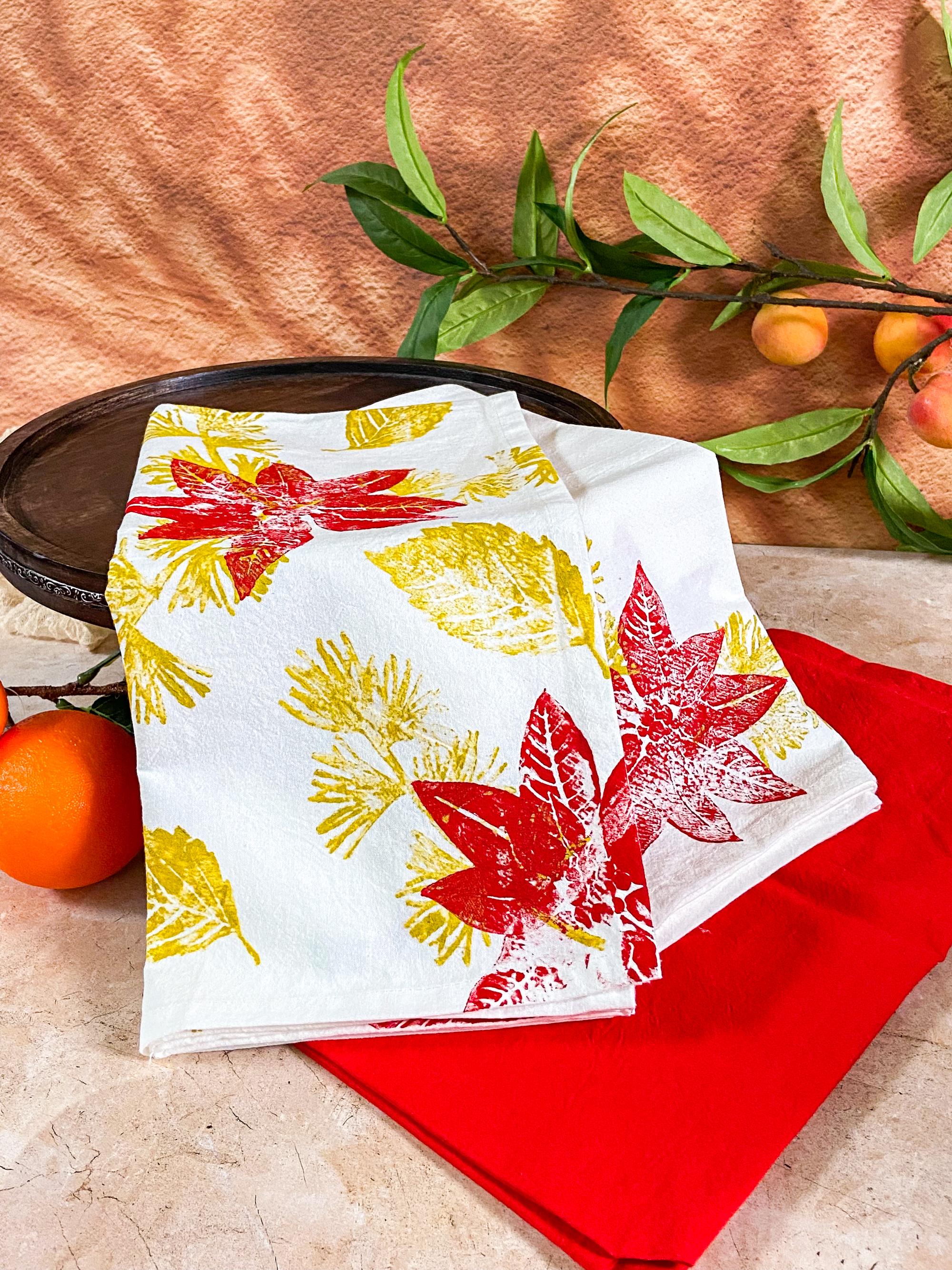 Poinsettia Tea Towels