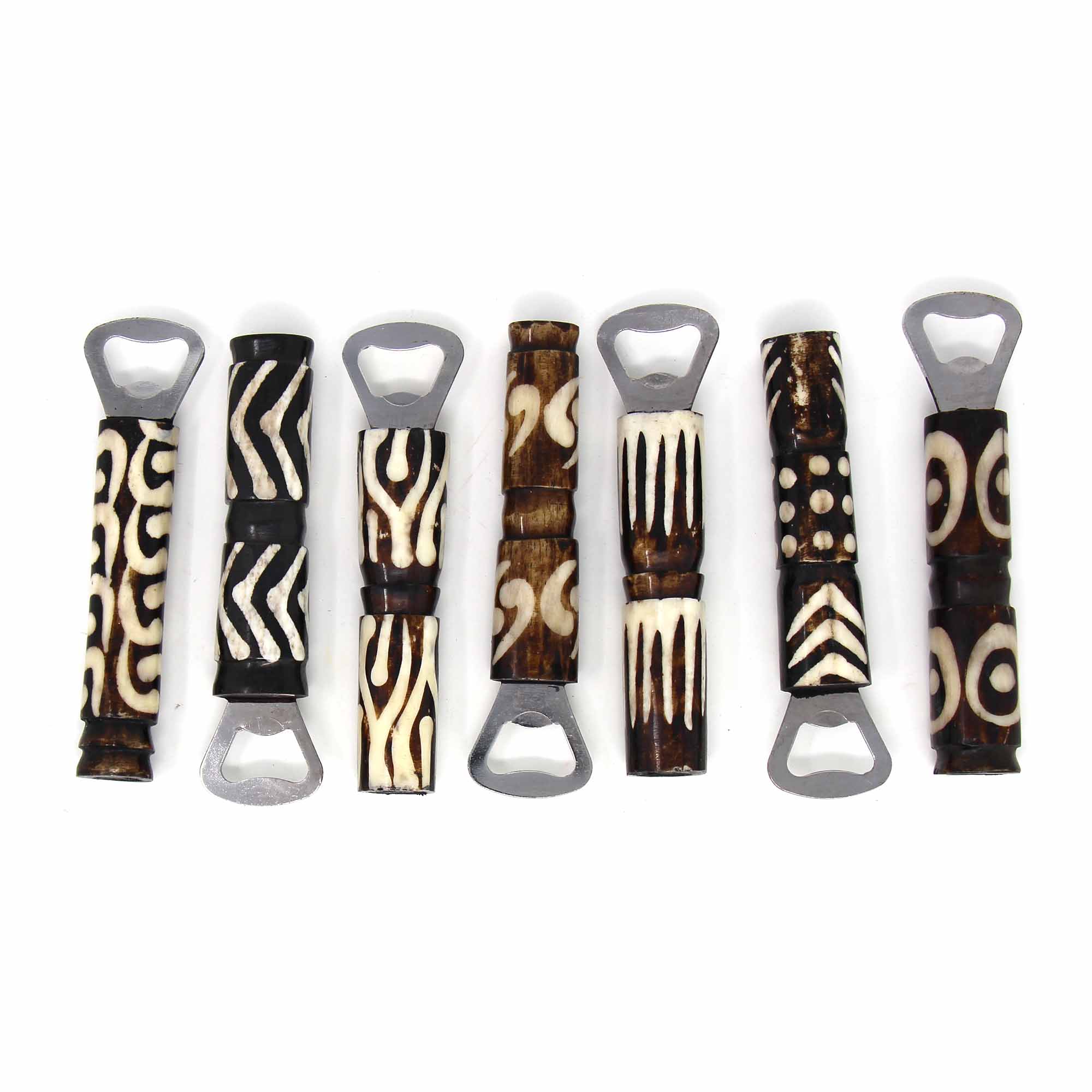 African Carved Bone Bottle Opener - Image 5