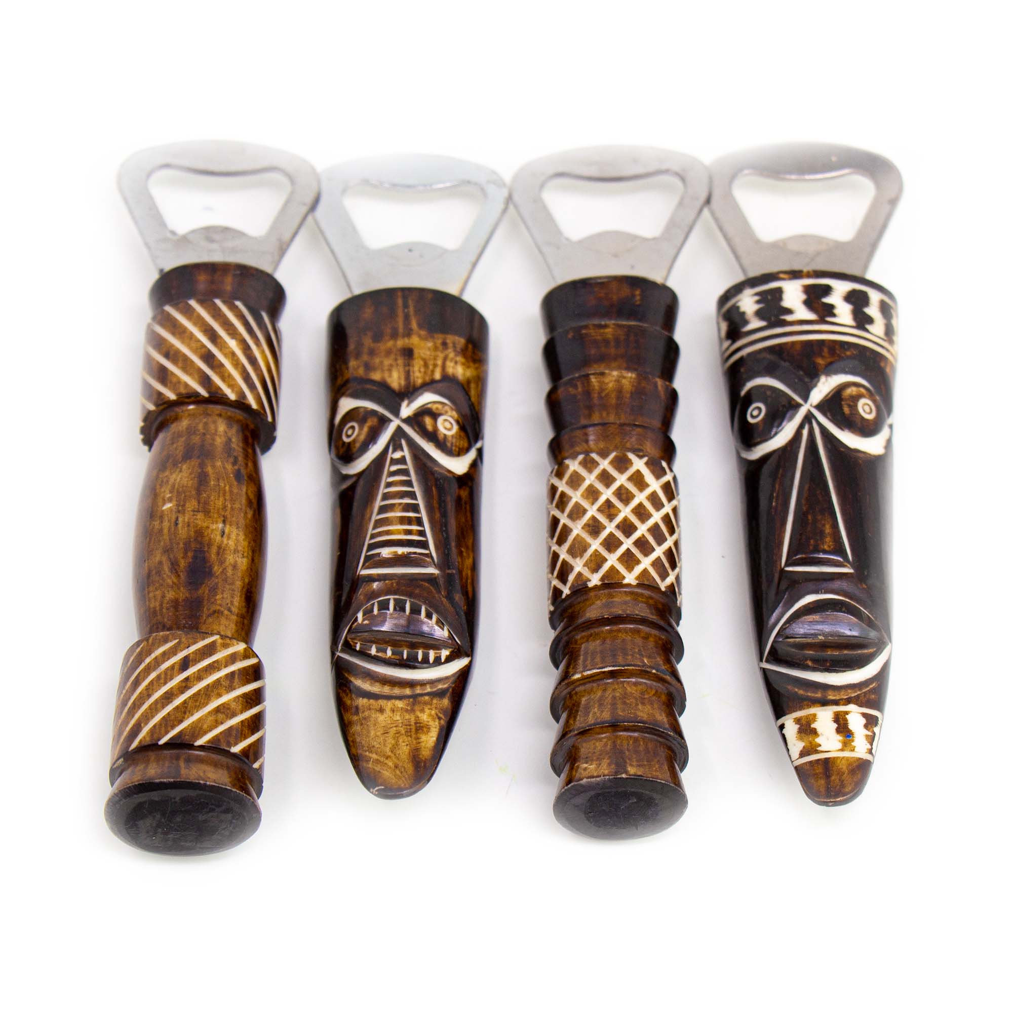African Carved Bone Bottle Opener - Image 6