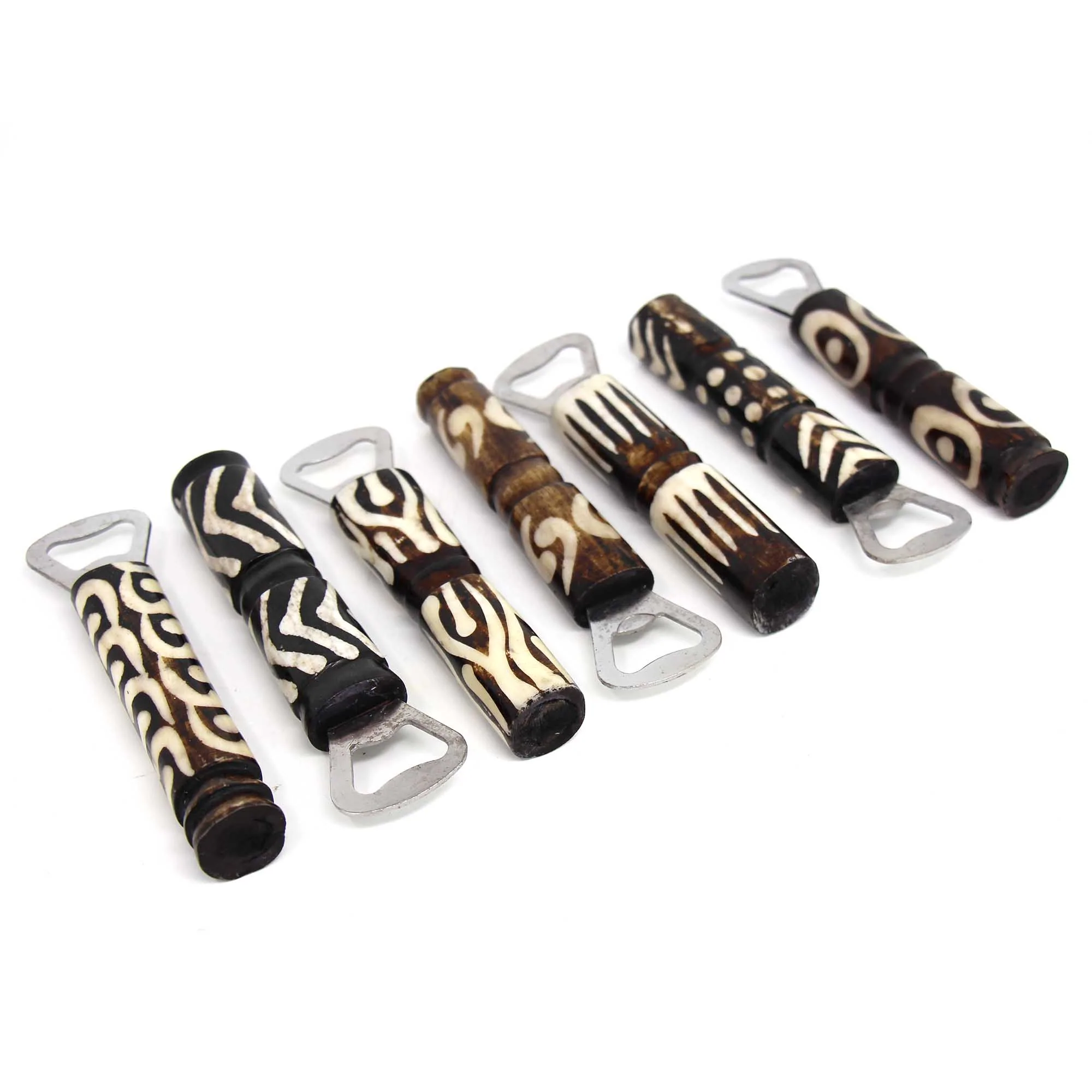 African Carved Bone Bottle Opener - Image 7