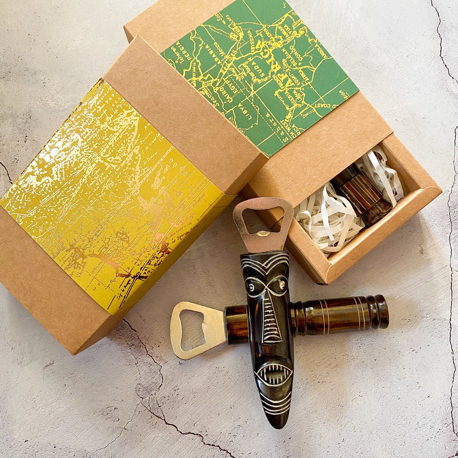 African Carved Bone Bottle Opener - Image 2