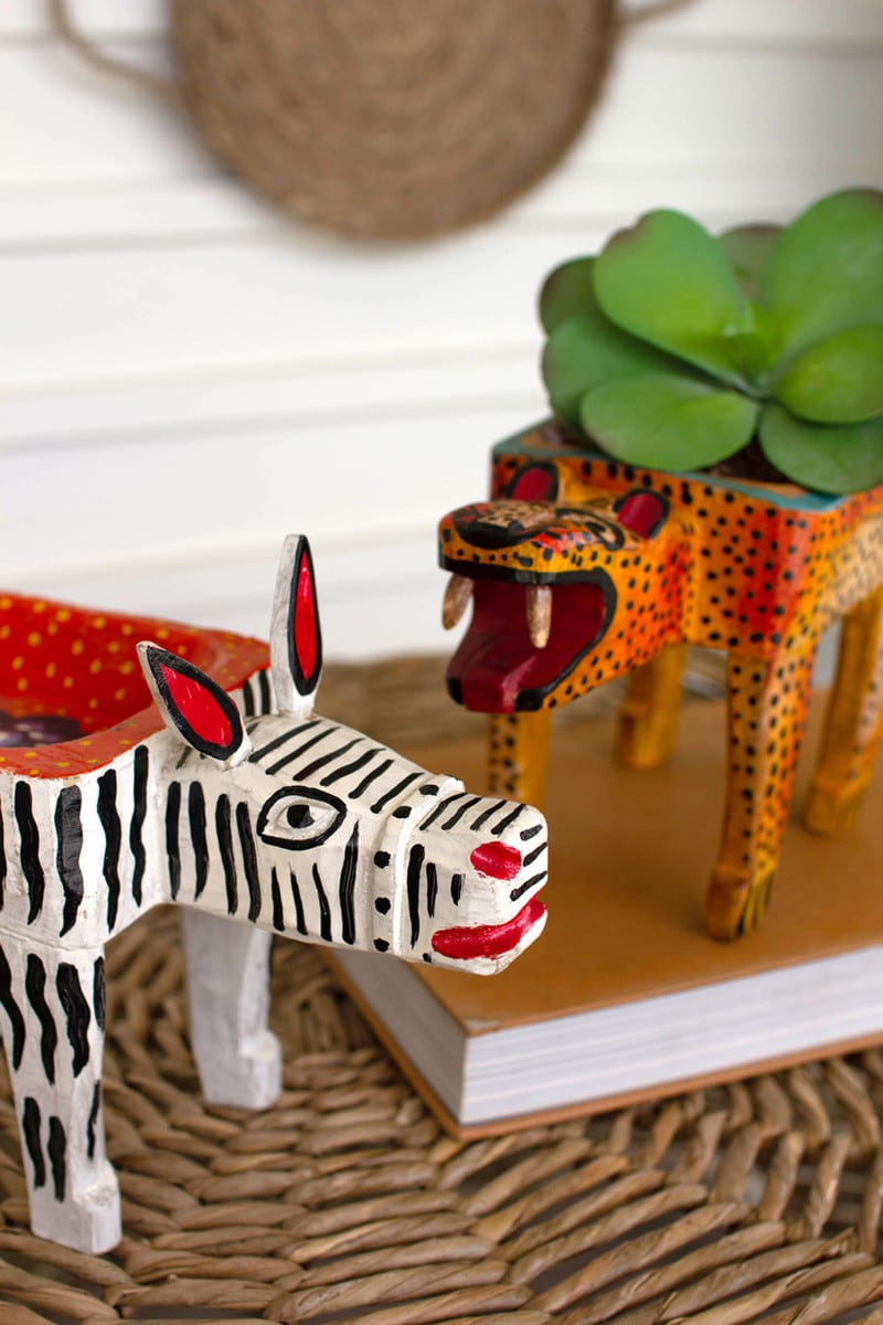 Guatemalan Wooden Cheetah Bowl - Image 7