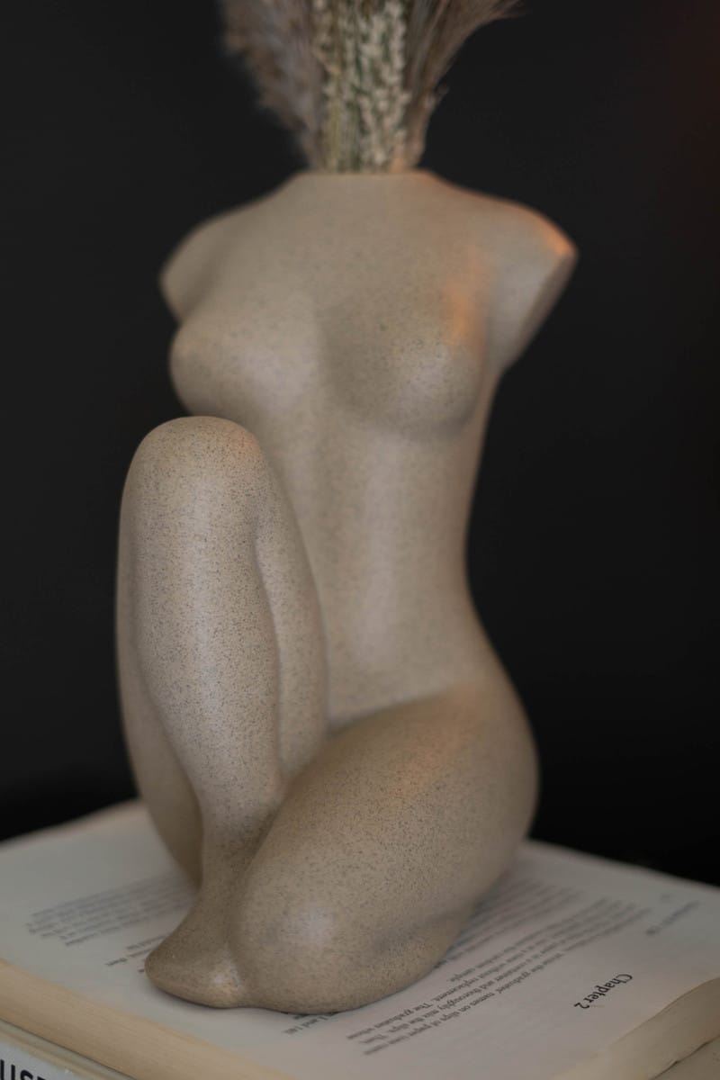Kneeling Nude Female Figure Vase - Image 5
