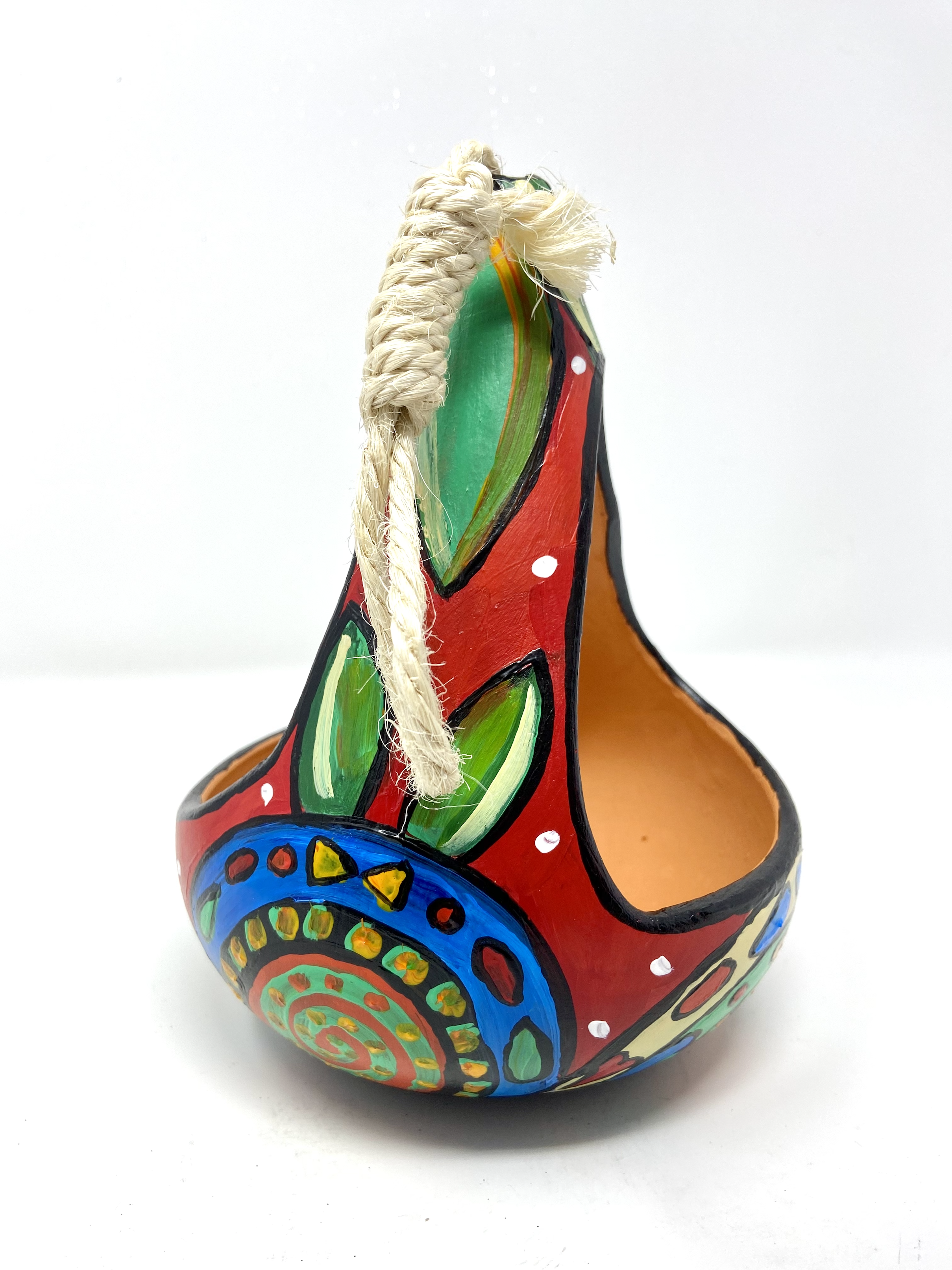 Clay Hanging Planter - Flora Gourd - Image 4