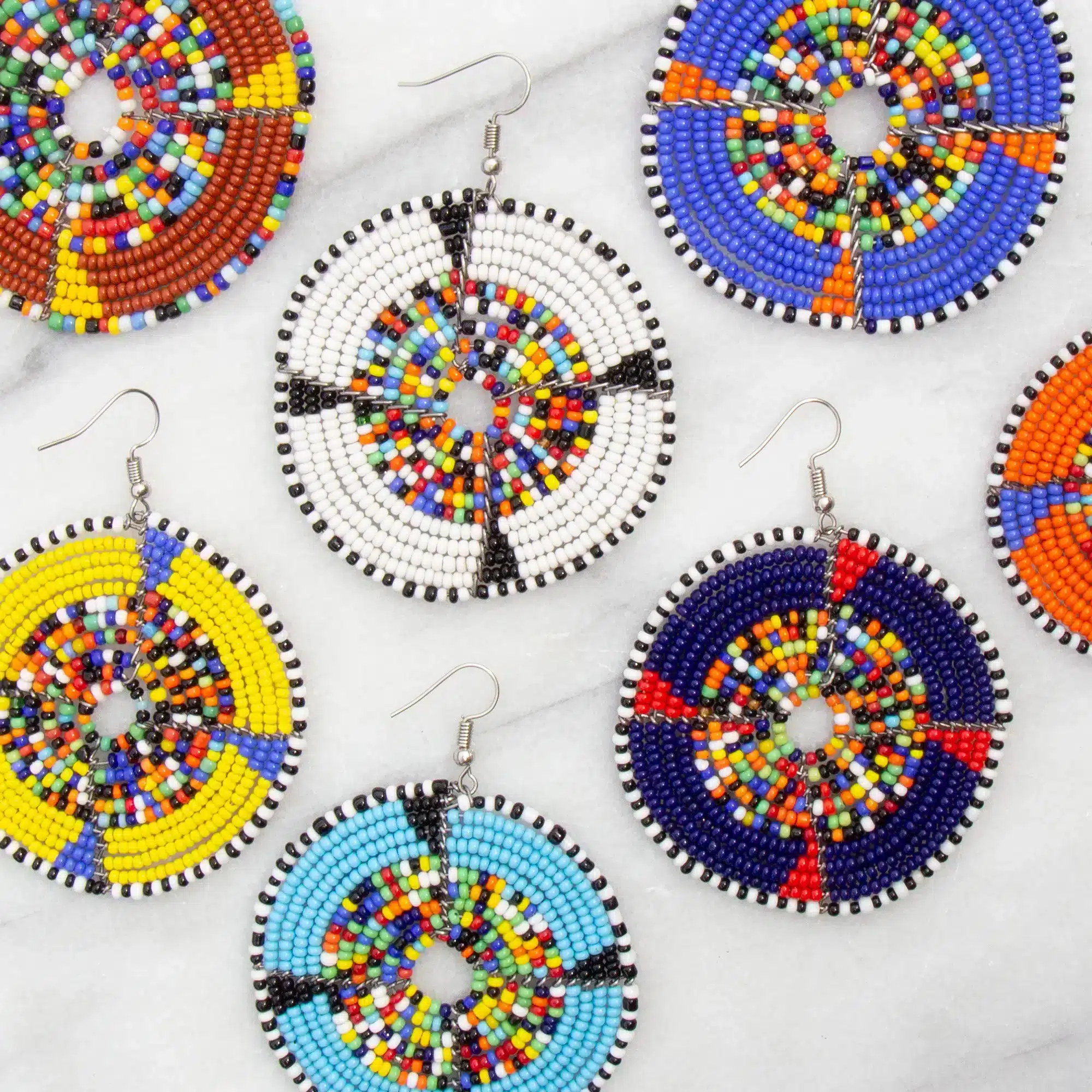 Maasai Tribal Beaded Earring Set - Image 3