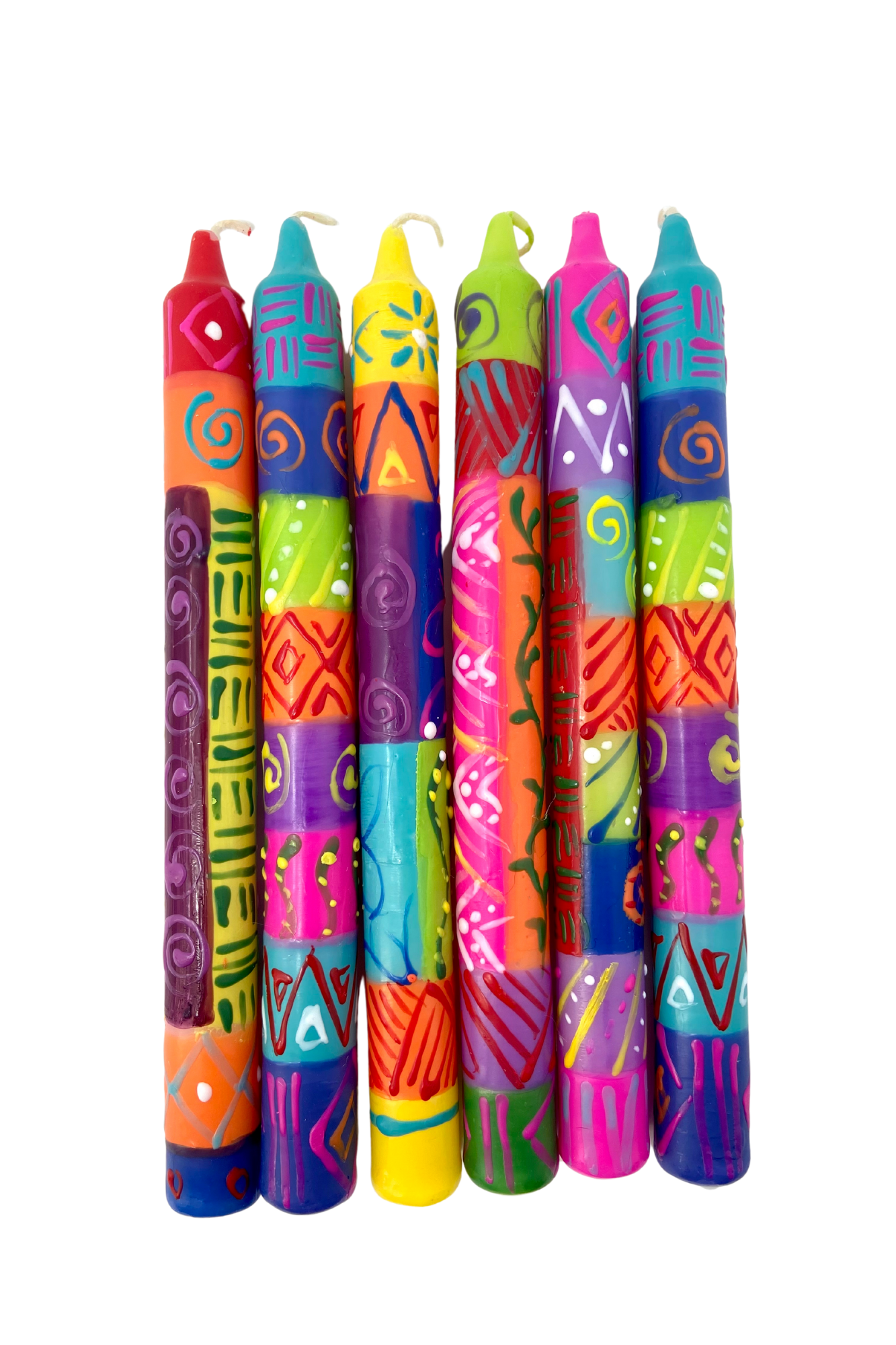 Fiesta Hand Painted Dinner Candles - Set/3 - Image 3