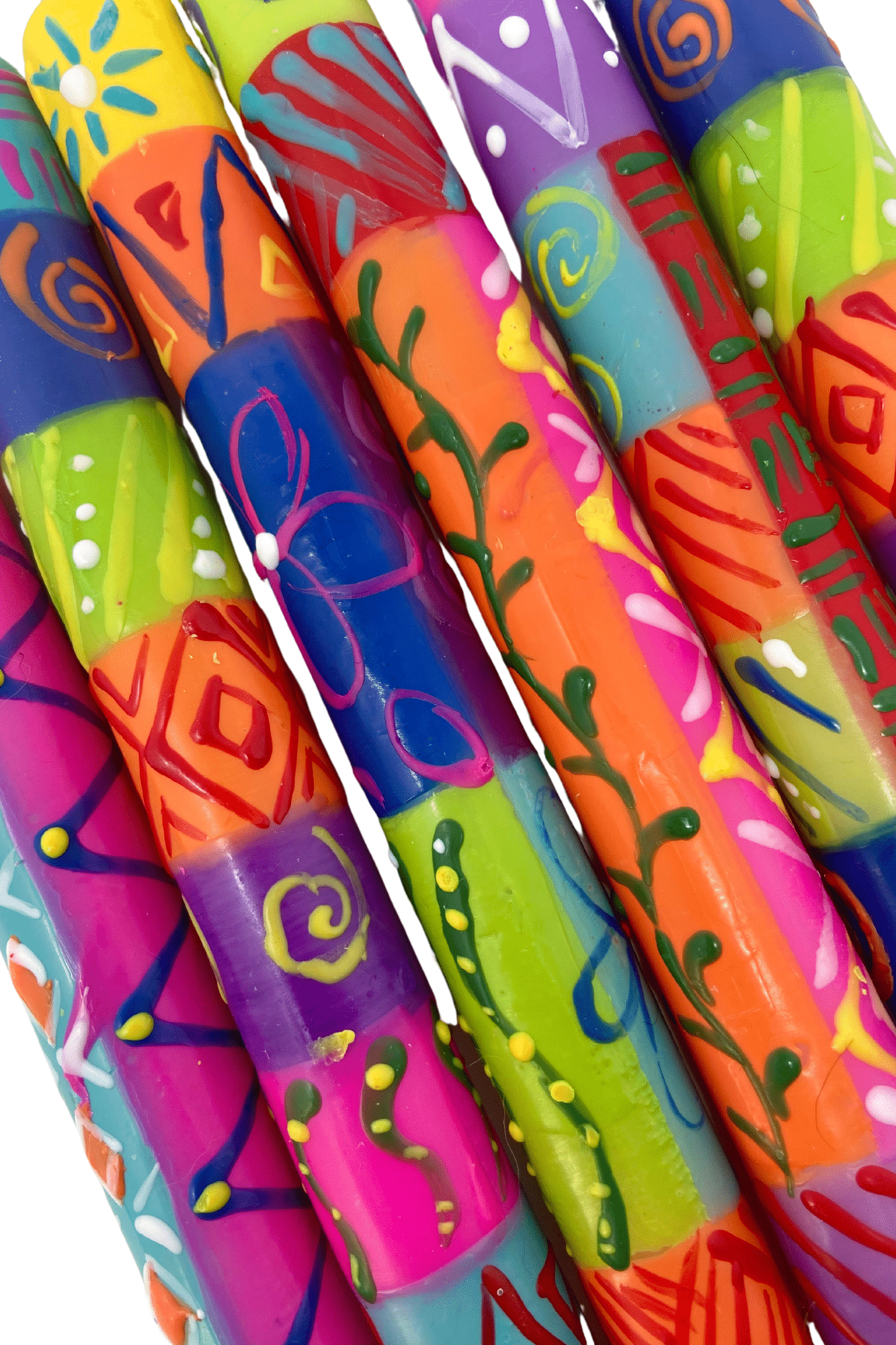 Fiesta Hand Painted Dinner Candles - Set/3 - Image 4